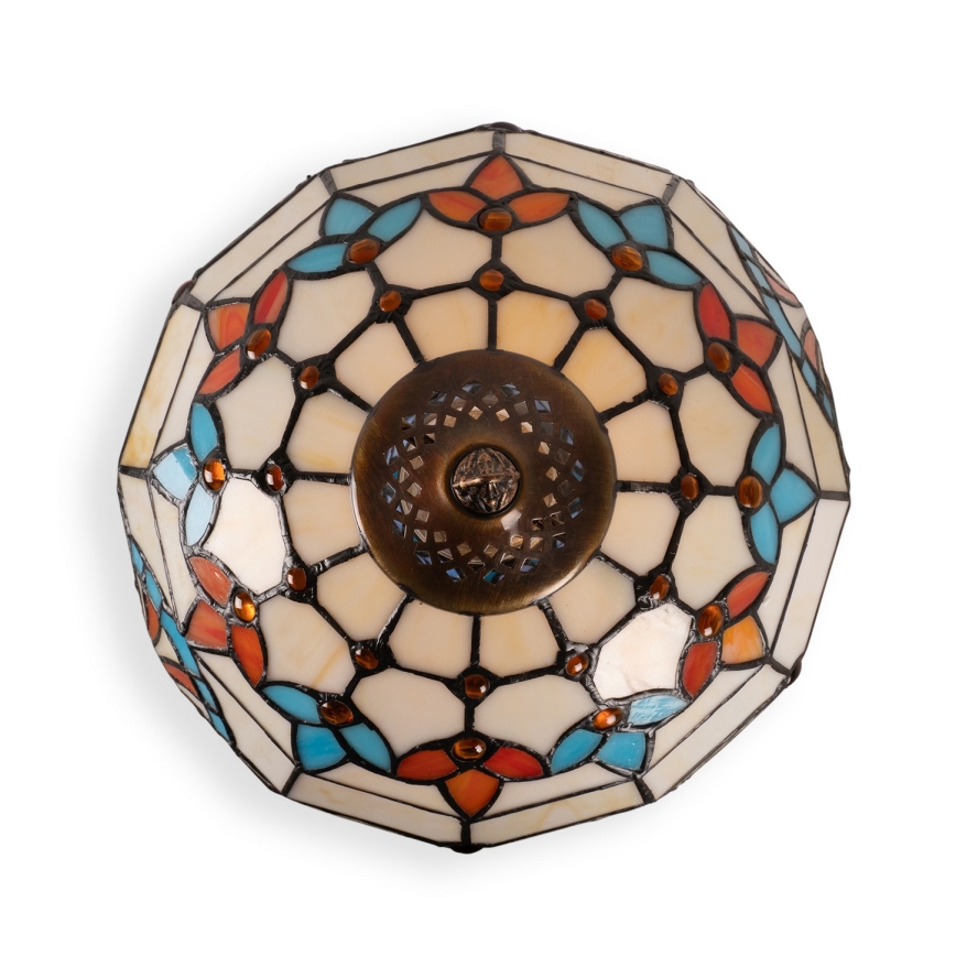 Brilagi - Lampada da tavolo in vetro Tiffany MIRABELLA 1xE27/60W/230V + 1xE14/40W