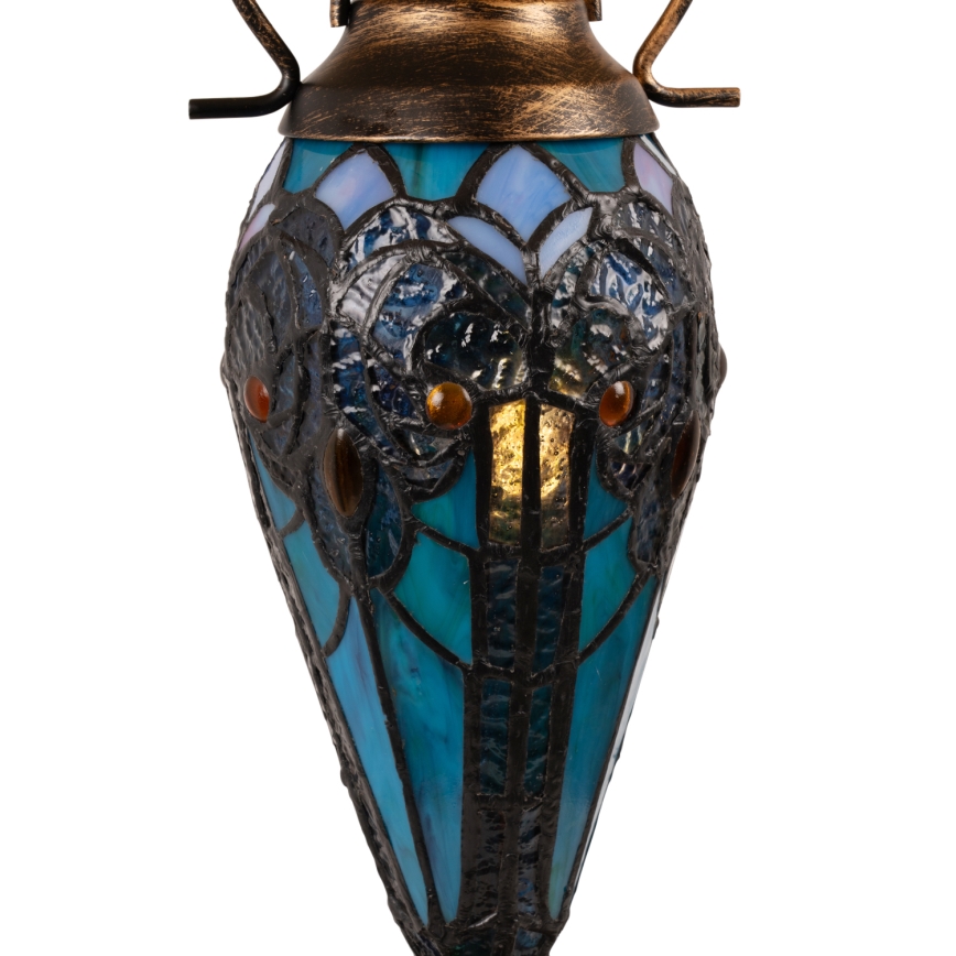 Brilagi - Lampada da tavolo in vetro Tiffany MIRABELLA 1xE27/60W/230V + 1xE14/40W