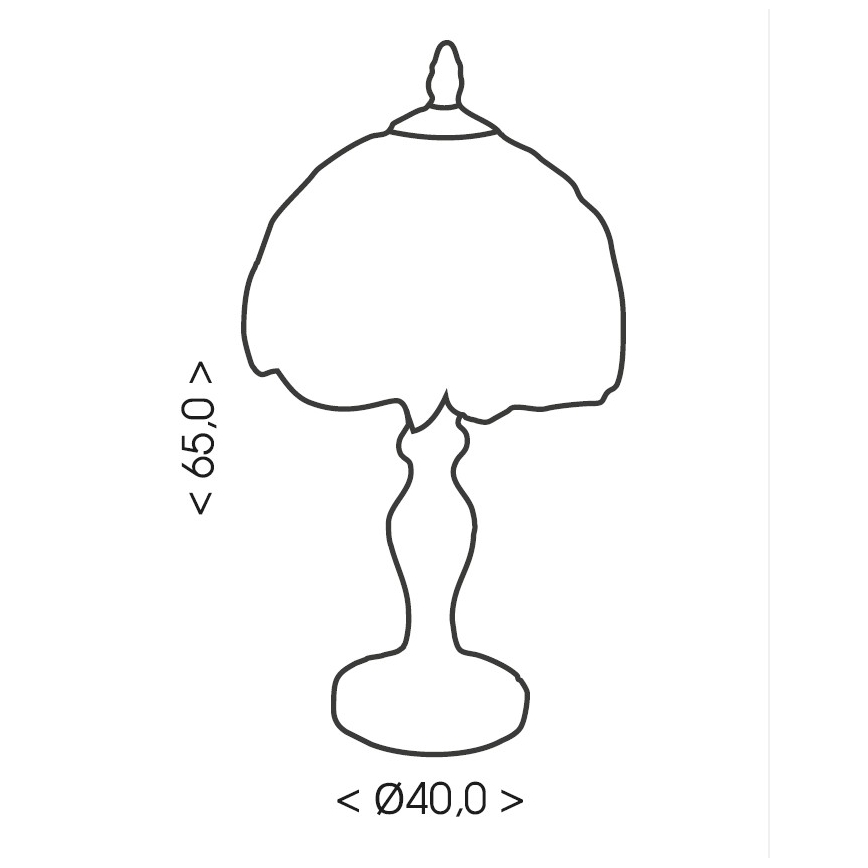 Brilagi - Lampada da tavolo in vetro Tiffany SIENNA 1xE27/60W/230V