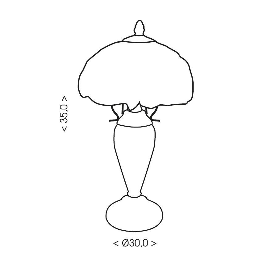 Brilagi - Lampada da tavolo in vetro Tiffany SUNFLOWER 1xE27/60W/230V + 1xE14/40W