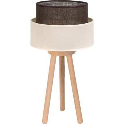 Brilagi - Lampada da tavolo LED BOHO STYLE 1xE27/15W/230V crema/marrone