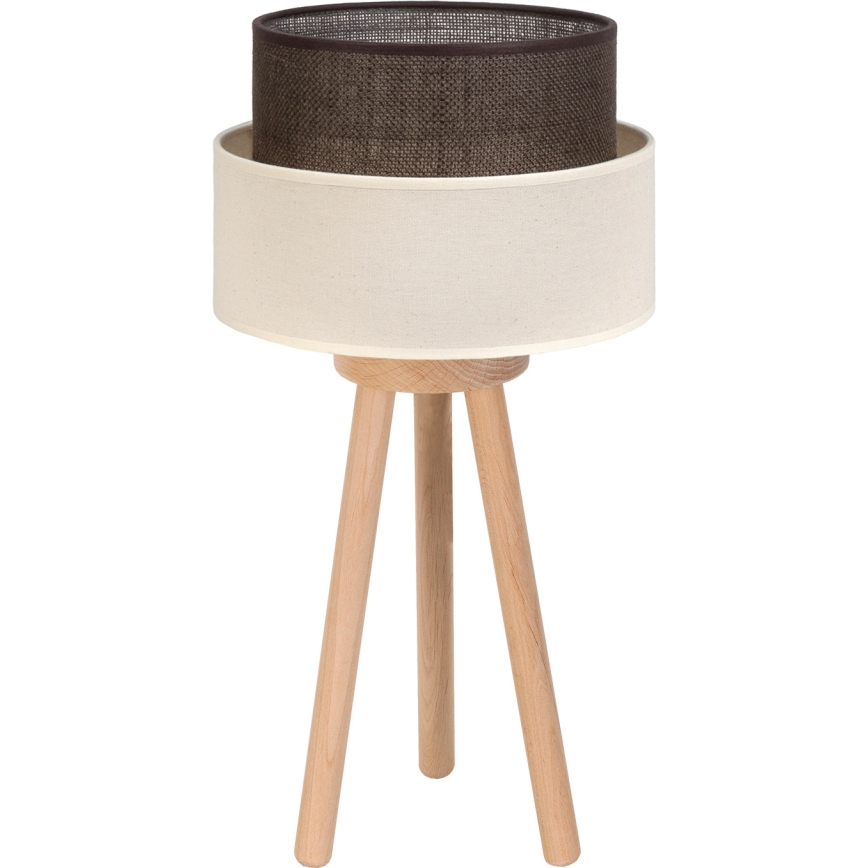 Brilagi - Lampada da tavolo LED BOHO STYLE 1xE27/15W/230V crema/marrone