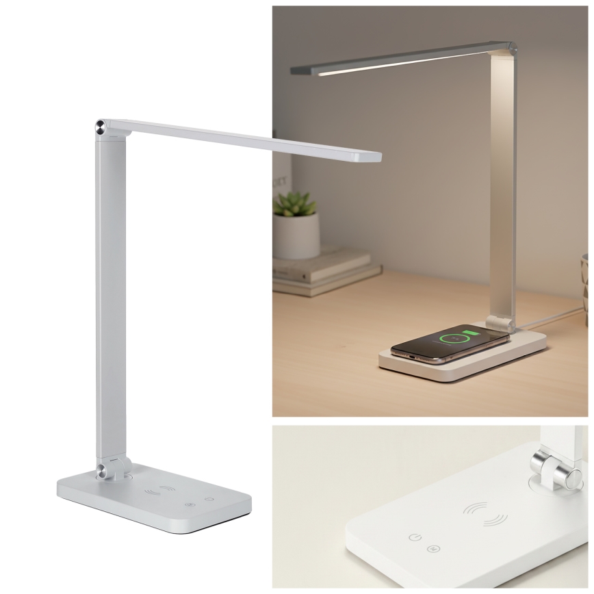 Brilagi - Lampada da tavolo dimmerabile a sfioramento a LED con ricarica wireless QI MODO CHARGE LED/7W/5V 3000/4000/6000K bianca