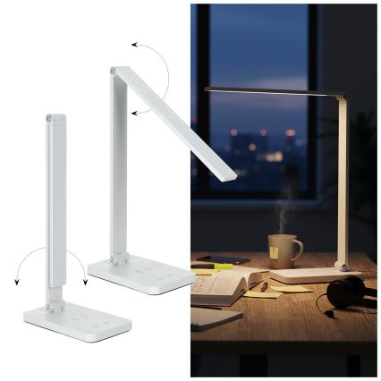 Brilagi - Lampada da tavolo dimmerabile a sfioramento a LED con ricarica wireless QI MODO CHARGE LED/7W/5V 3000/4000/6000K bianca