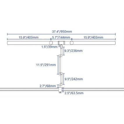 Brilagi - LED Dimmerabile touch flessibile lampada da tavolo VARIO LED/24W/230V 3000-6500K CRI 92 bianco