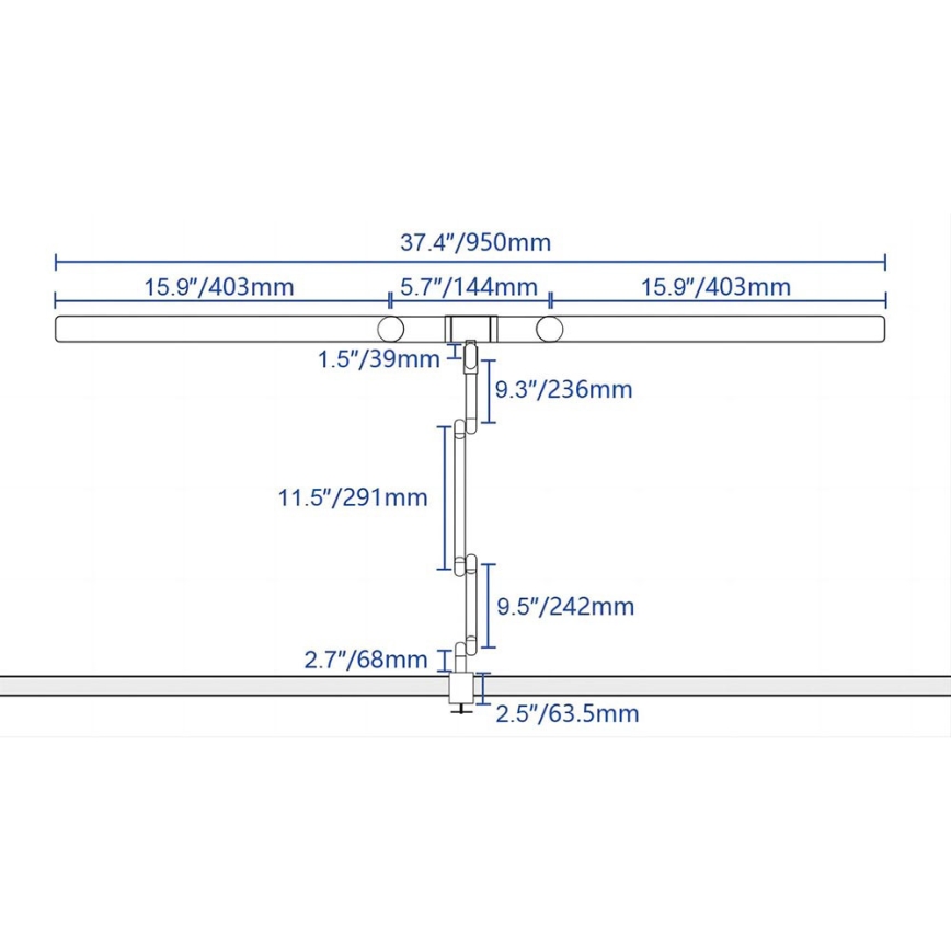 Brilagi - LED Dimmerabile touch flessibile lampada da tavolo VARIO LED/24W/230V 3000-6500K CRI 92 bianco