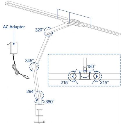 Brilagi - LED Dimmerabile touch flessibile lampada da tavolo VARIO LED/24W/230V 3000-6500K CRI 92 bianco