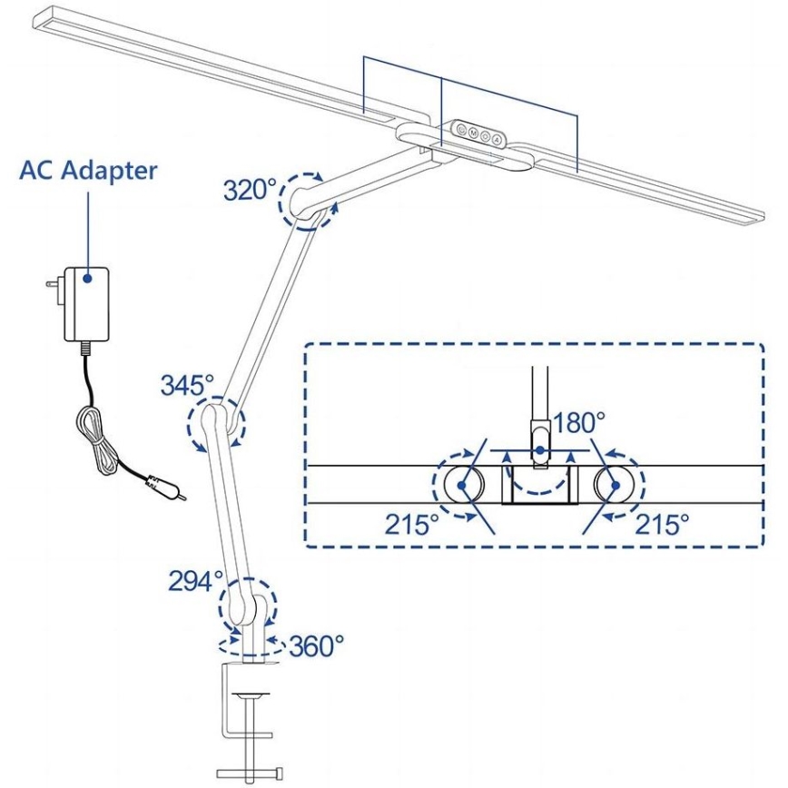 Brilagi - LED Dimmerabile touch flessibile lampada da tavolo VARIO LED/24W/230V 3000-6500K CRI 92 bianco