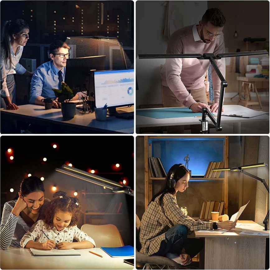 Brilagi - LED Dimmerabile touch flessibile lampada da tavolo VARIO LED/24W/230V 3000-6500K CRI 92 nero