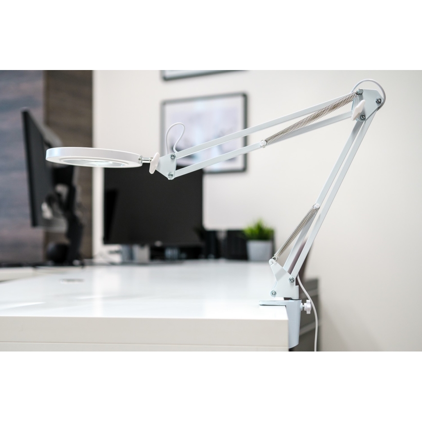 Brilagi - Lampada da tavolo LED dimmerabile con una lente d'ingrandimento LENS LED/12W/5V 3000/4200/6000K bianco