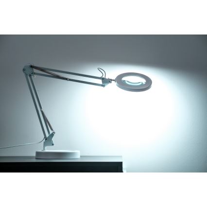Brilagi - Lampada da tavolo LED dimmerabile con una lente d'ingrandimento LENS LED/12W/5V 3000/4200/6000K bianco
