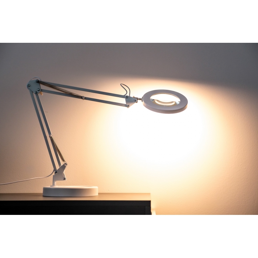 Brilagi - Lampada da tavolo LED dimmerabile con una lente d'ingrandimento LENS LED/12W/5V 3000/4200/6000K bianco