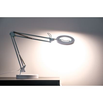Brilagi - Lampada da tavolo LED dimmerabile con una lente d'ingrandimento LENS LED/12W/5V 3000/4200/6000K bianco
