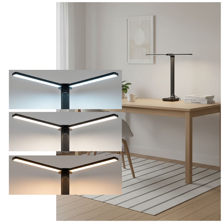 Brilagi - Lampada da tavolo LED dimmerabile MODO DUO LED/8W/5V 3000/4000/6500K nera