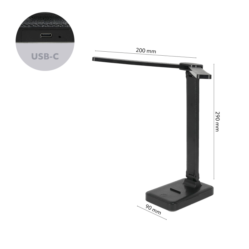 Brilagi - Lampada da tavolo LED dimmerabile MODO DUO LED/8W/5V 3000/4000/6500K nera