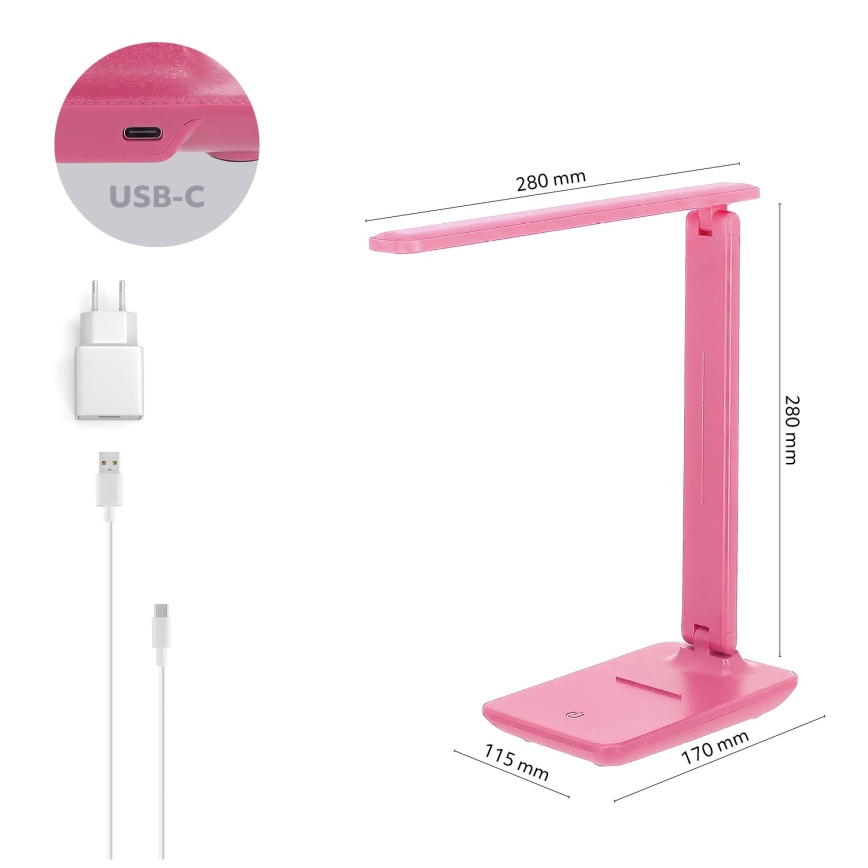 Brilagi - Lampada da tavolo LED dimmerabile MODO LED/7W/230V 3000/4000/6500K rosa