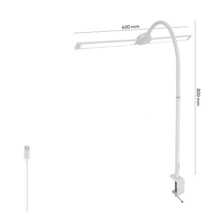BRILAGI - Lampada da tavolo LED dimmerabile USB VARIO LED/14W/5V 3000-6000K bianca