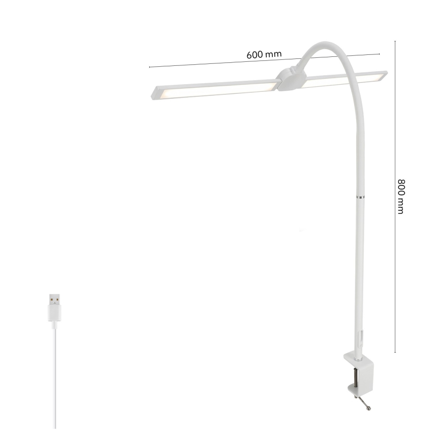 BRILAGI - Lampada da tavolo LED dimmerabile USB VARIO LED/14W/5V 3000-6000K bianca