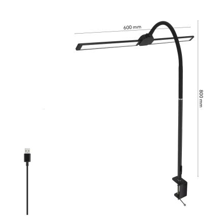 Brilagi - Lampada da tavolo LED dimmerabile USB VARIO LED/14W/5V 3000-6000K nera