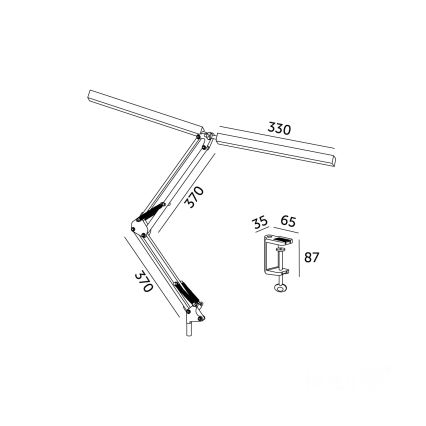 Brilagi - Lampada da tavolo LED dimmerabile VARIO 2xLED/14W/230V 3000-6000K nero