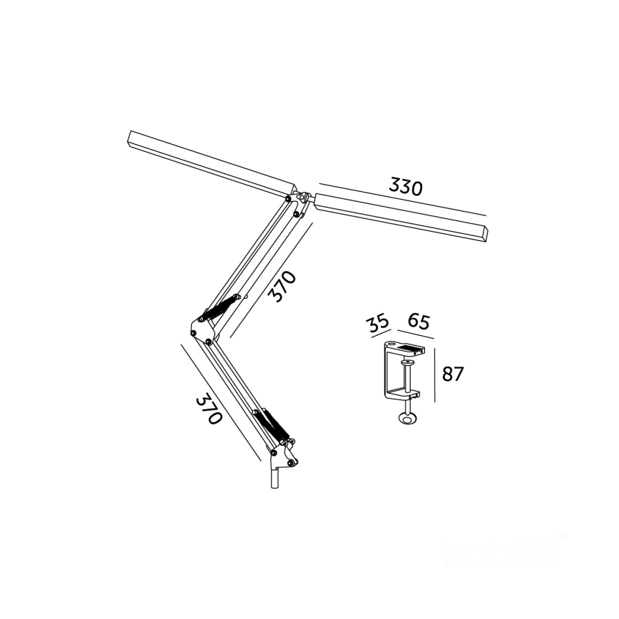 Brilagi - Lampada da tavolo LED dimmerabile VARIO 2xLED/14W/230V 3000-6000K nero