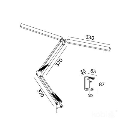 Brilagi - LED Dimmerabile flessibile lampada da tavolo VARIO LED/15W/230V 3000-6000K bianco