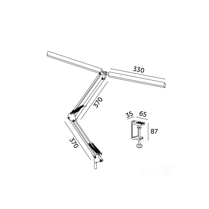 Brilagi - LED Dimmerabile flessibile lampada da tavolo VARIO LED/15W/230V 3000-6000K bianco