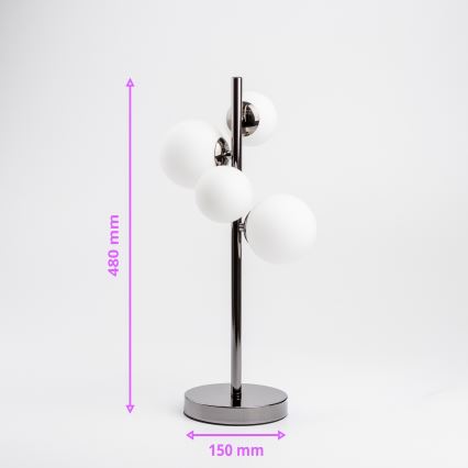 Brilagi - Lampada da tavolo LED MILLA 4xG9/3W/230V cromo lucido/bianco