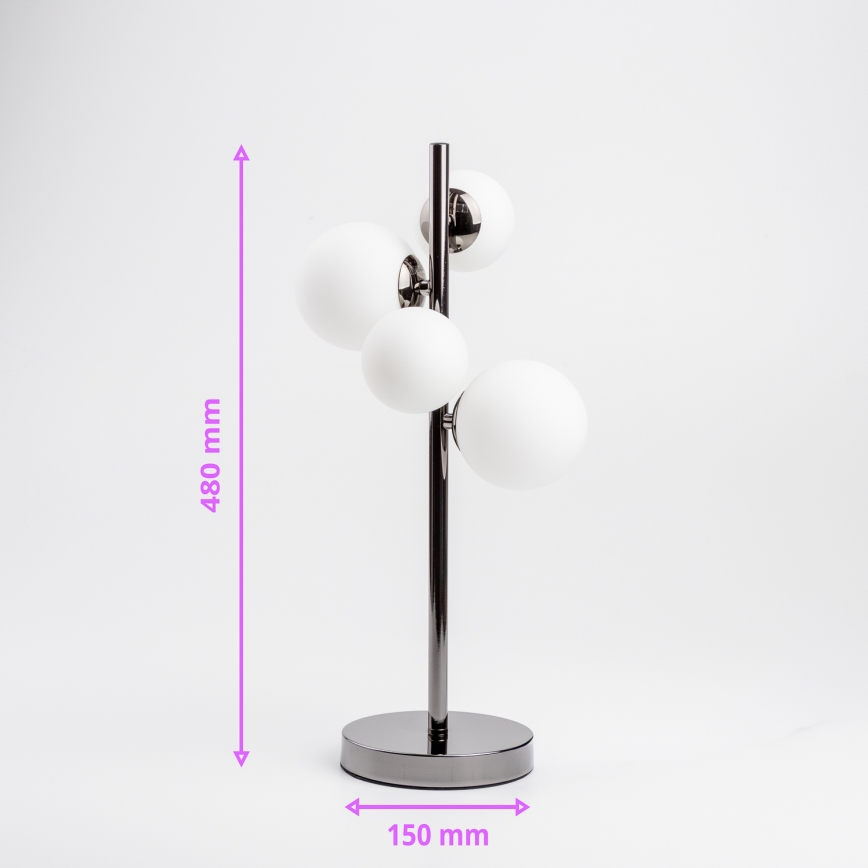 Brilagi - Lampada da tavolo LED MILLA 4xG9/3W/230V cromo lucido/bianco