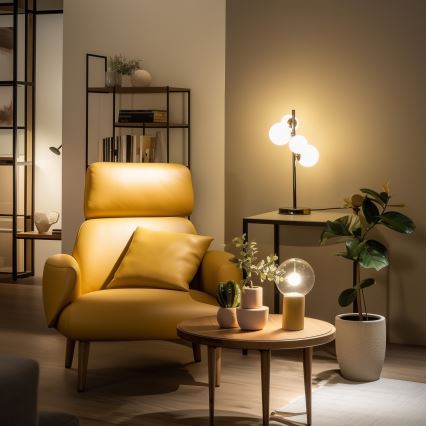 Brilagi - Lampada da tavolo LED MILLA 4xG9/3W/230V nero cromato/bianco