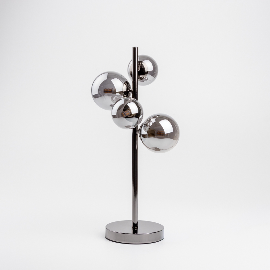 Brilagi - Lampada da tavolo LED MILLA 4xG9/3W/230V nero cromato/fumé