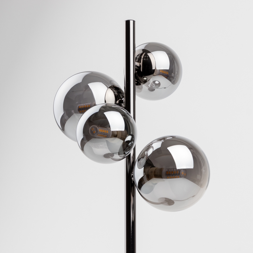 Brilagi - Lampada da tavolo LED MILLA 4xG9/3W/230V nero cromato/fumé