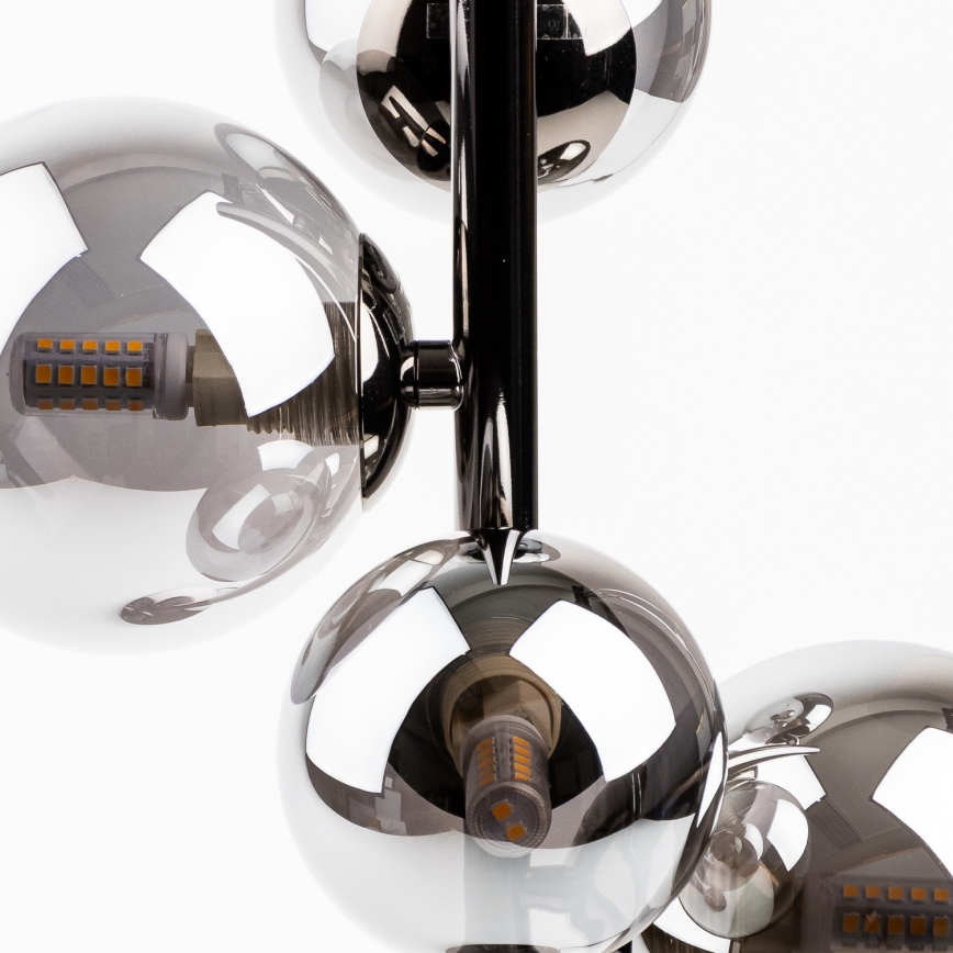 Brilagi - Lampada da tavolo LED MILLA 4xG9/3W/230V nero cromato/fumé