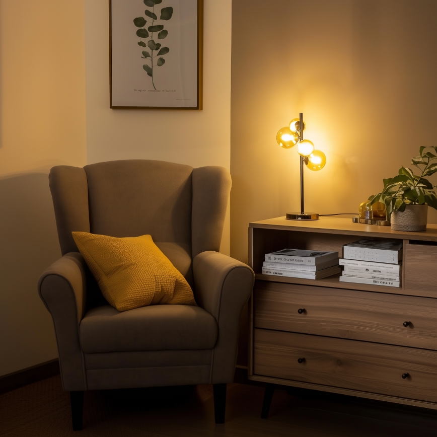 Brilagi - Lampada da tavolo LED MILLA 4xG9/3W/230V nero cromato/oro