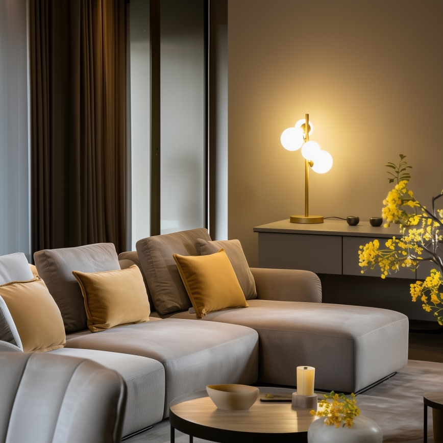 Brilagi - Lampada da tavolo LED MILLA 4xG9/3W/230V oro/bianco