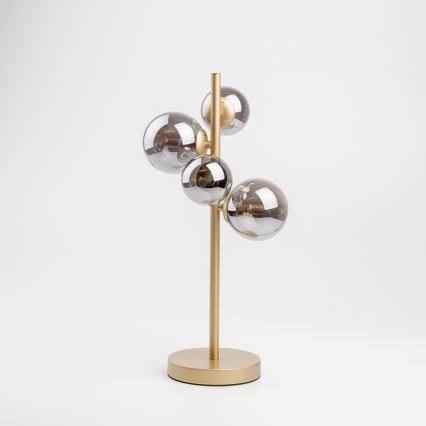 Brilagi - Lampada da tavolo LED MILLA 4xG9/3W/230V oro/fumé