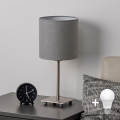 Brilagi - Lampada da tavolo LED NUBILA 1xE27/60W/230V grigio chiaro