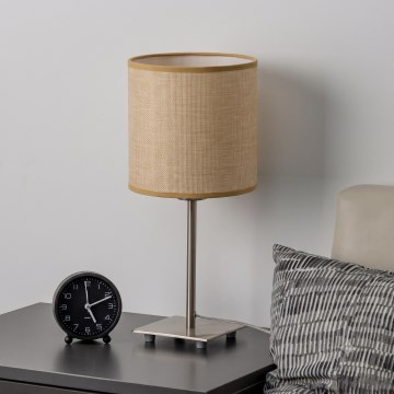 Brilagi - Lampada da tavolo LED NUBILA 1xE27/60W/230V marrone chiaro
