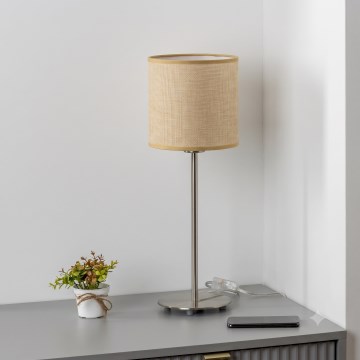 Brilagi - Lampada da tavolo LED NUBILA 1xE27/60W/230V marrone chiaro