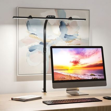 Brilagi - Lampada da tavolo LED dimmerabile a sfioramento con clip VARIO LED/24W/230V 3000-6500K CRI 92 nero
