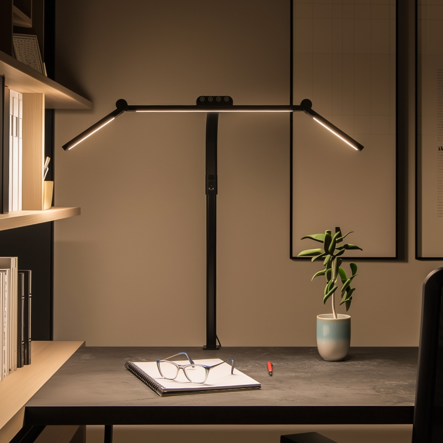 Brilagi - Lampada da tavolo LED dimmerabile a sfioramento con clip VARIO LED/24W/230V 3000-6500K CRI 92 nero
