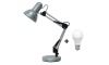 Brilagi - Lampada da tavolo LED ROMERO 1xE27/10W/230V argento