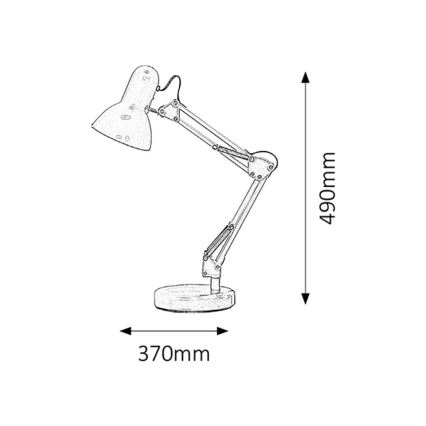 Brilagi - Lampada da tavolo LED ROMERO 1xE27/10W/230V nera