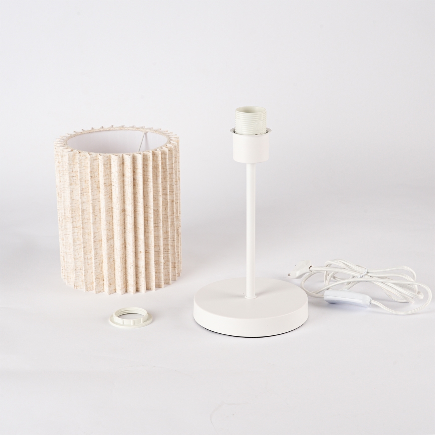 Brilagi - Lampada da tavolo NORDIC WAVE 1xE27/15W/230V lino/bianco