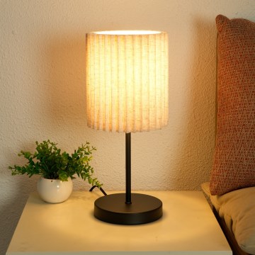 Brilagi - Lampada da tavolo NORDIC WAVE 1xE27/15W/230V lino/nero