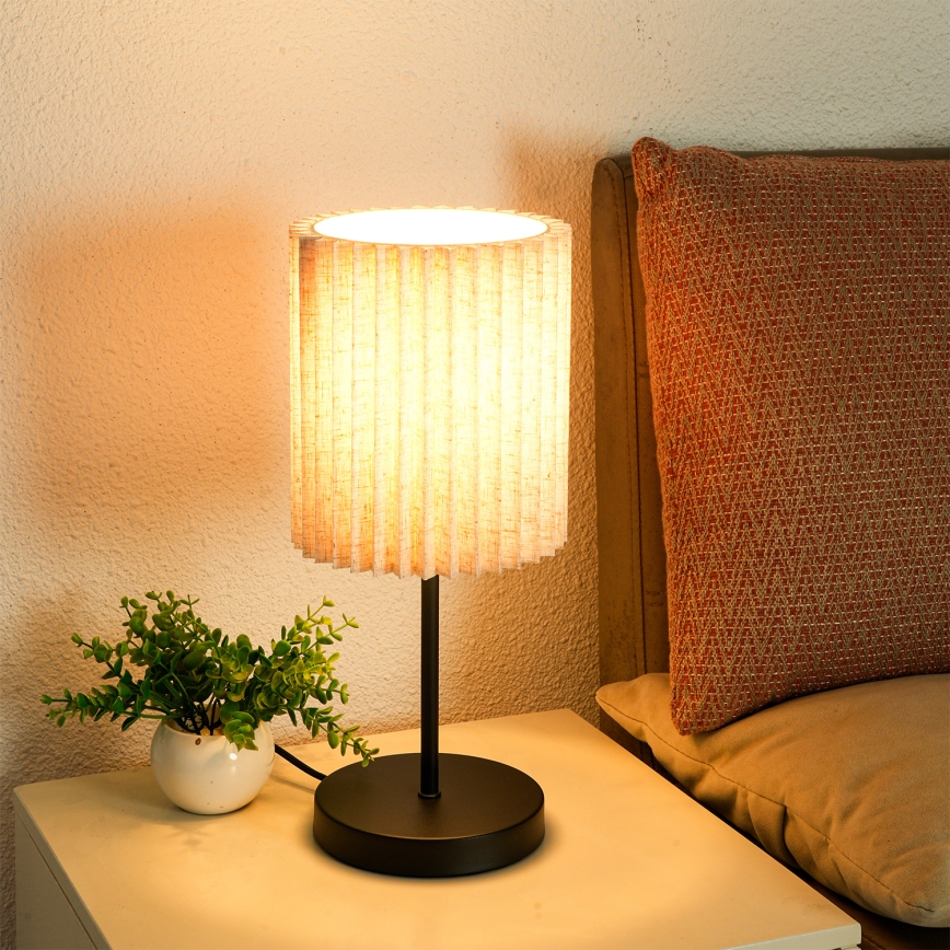 Brilagi - Lampada da tavolo NORDIC WAVE 1xE27/15W/230V lino/nero