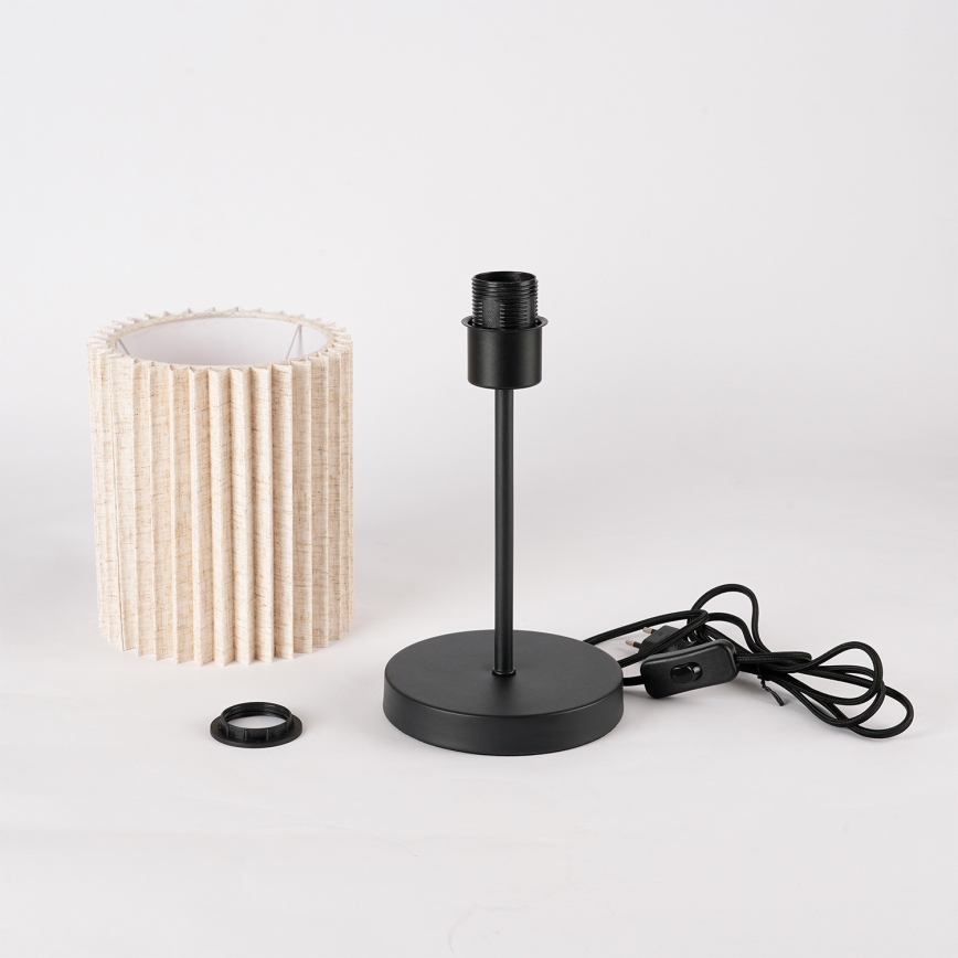 Brilagi - Lampada da tavolo NORDIC WAVE 1xE27/15W/230V lino/nero