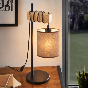 BRILAGI - Lampada da tavolo NUBILA 1xE27/40W/230V marrone/nero
