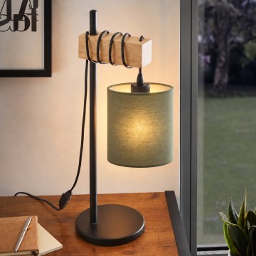 BRILAGI - Lampada da tavolo NUBILA 1xE27/40W/230V marrone/nero/verde