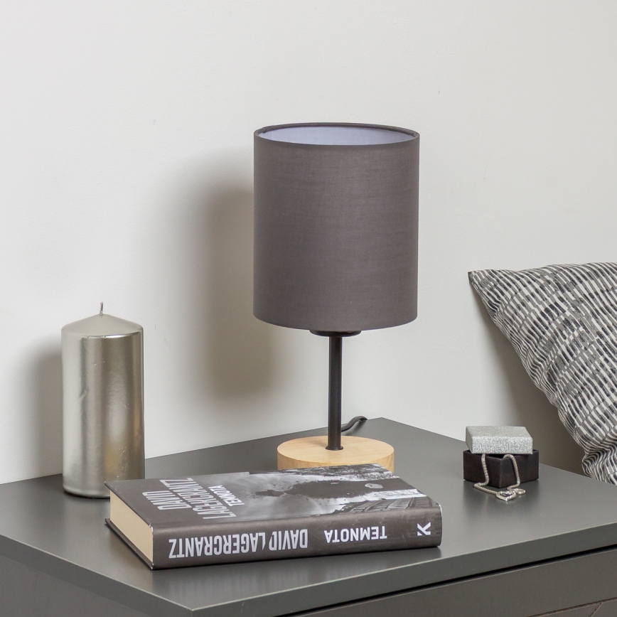 Brilagi - Lampada da tavolo NUBILA WOOD 1xE27/25W/230V quercia/antracite
